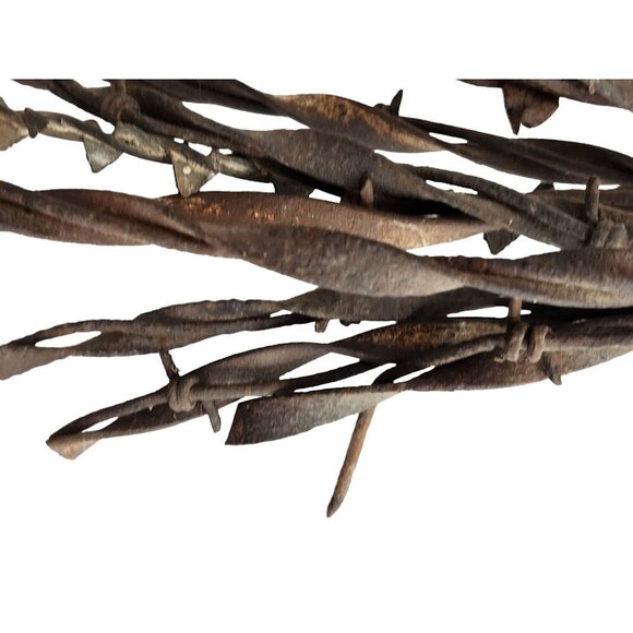 Antique Rusted Barbed Wire Bundle For Crafting & Decor 22inch Lot of 11 pieces - Picture 9 of 12